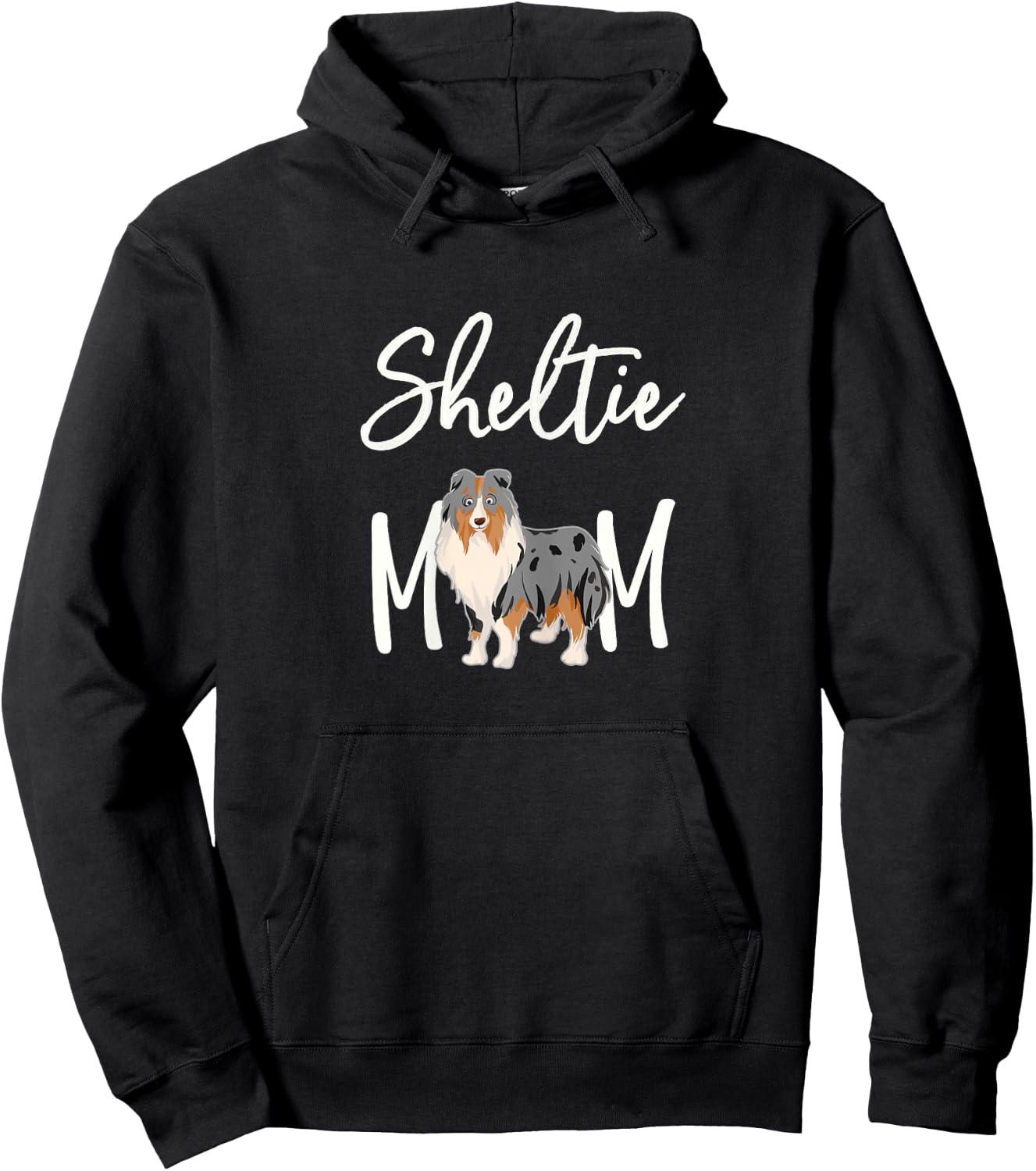 Sheltie Shelties MERLE Sheltie Mom Hoodie - Hoodie | Black