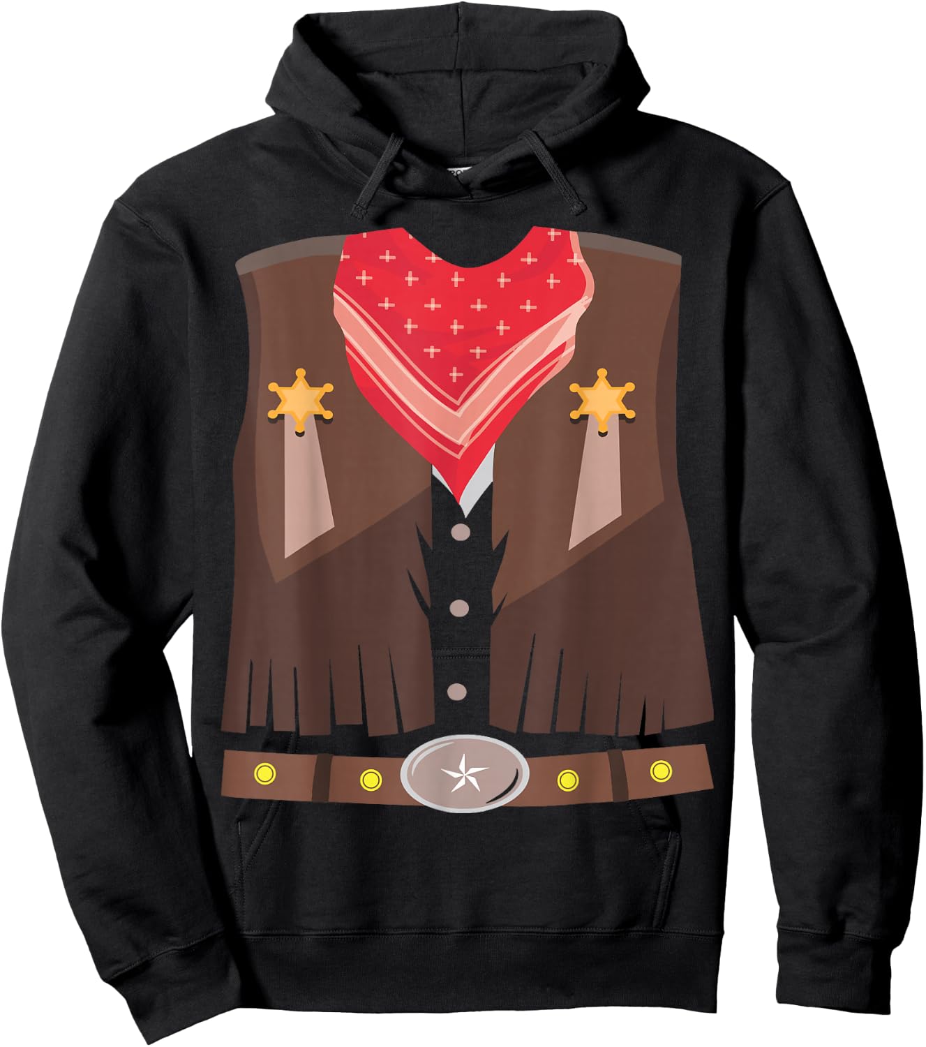 Western Cowboy Halloween Costume Men Women Kids Cowboy Hoodie - Hoodie | Black