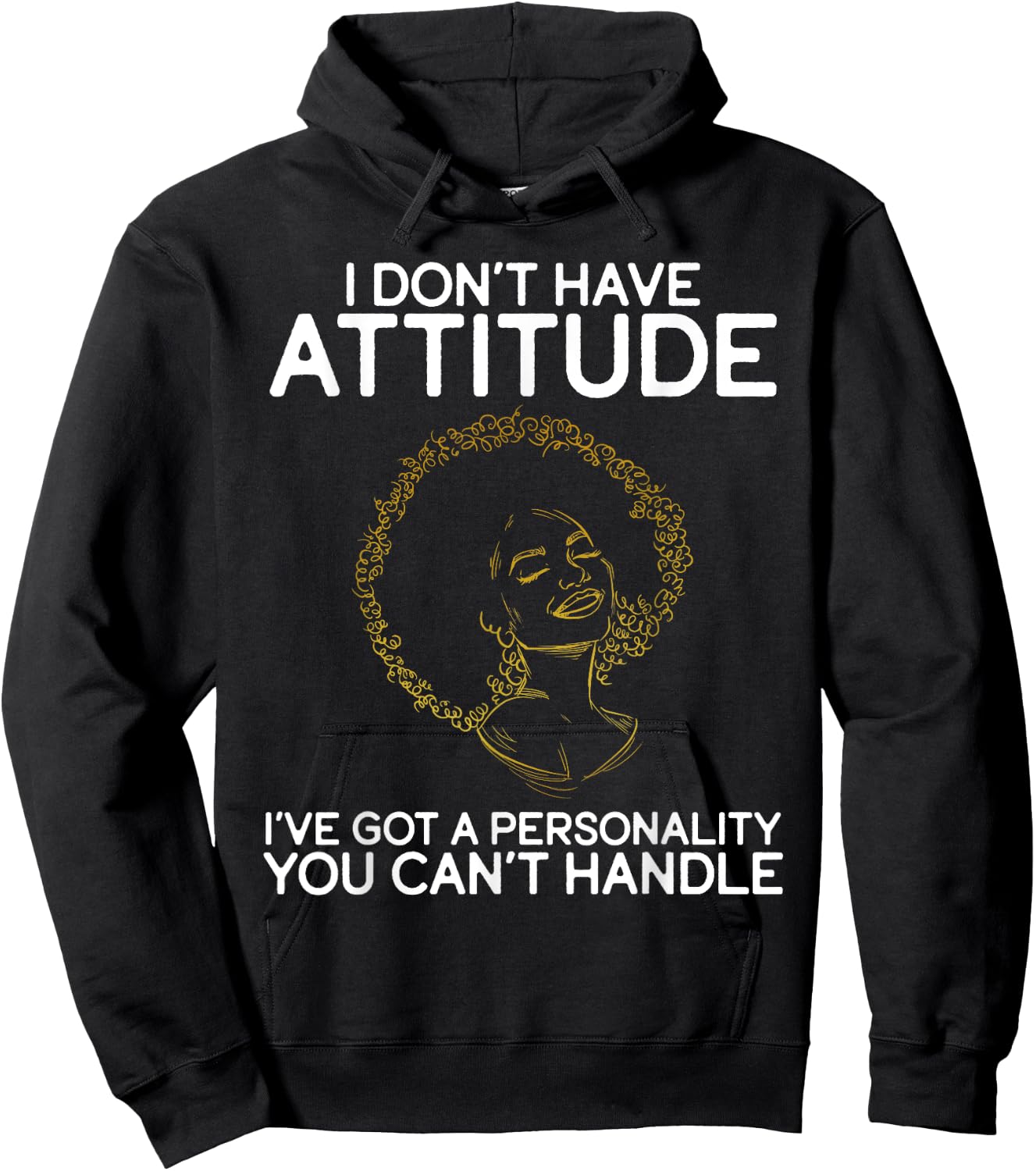 African American Melanin Queen Black Girl Pride Afro Woman Hoodie - Hoodie | Black