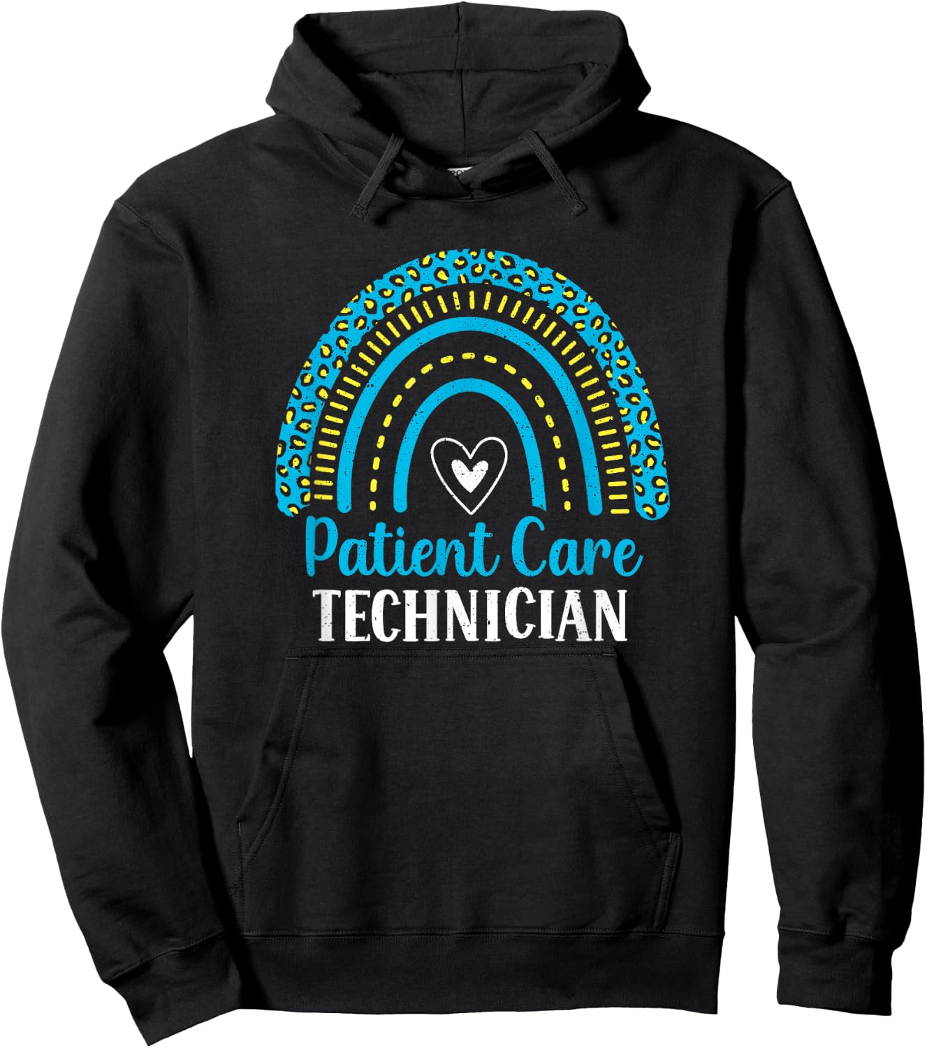 Patient Care Technician Rainbow PCT Healthcare Assistants Hoodie - Hoodie | Black