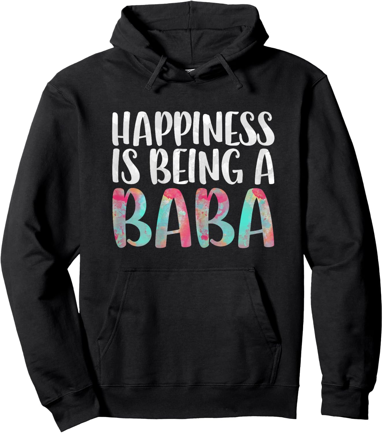 Happiness Is Being A Baba Shirt Women Mothers Day Hoodie - Hoodie | Black
