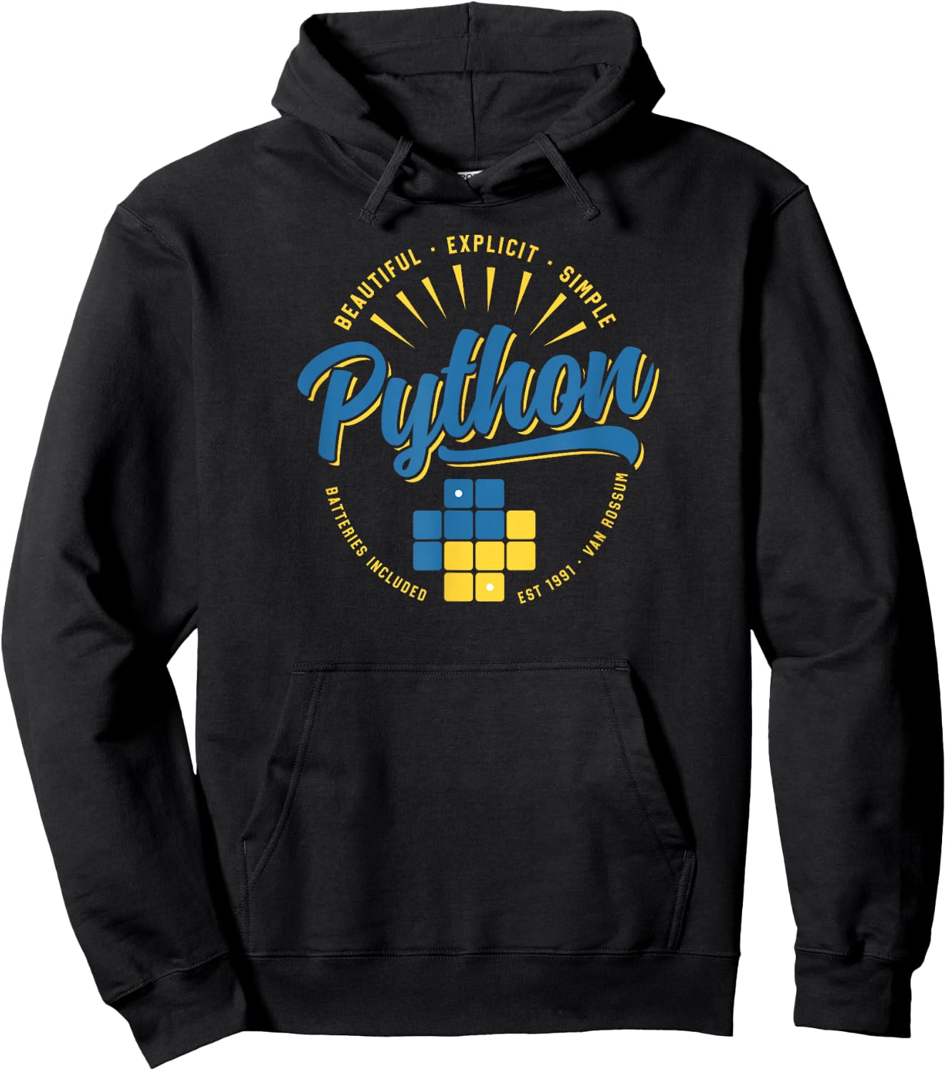 Vintage Python Programming Language Hoodie - Hoodie | Black