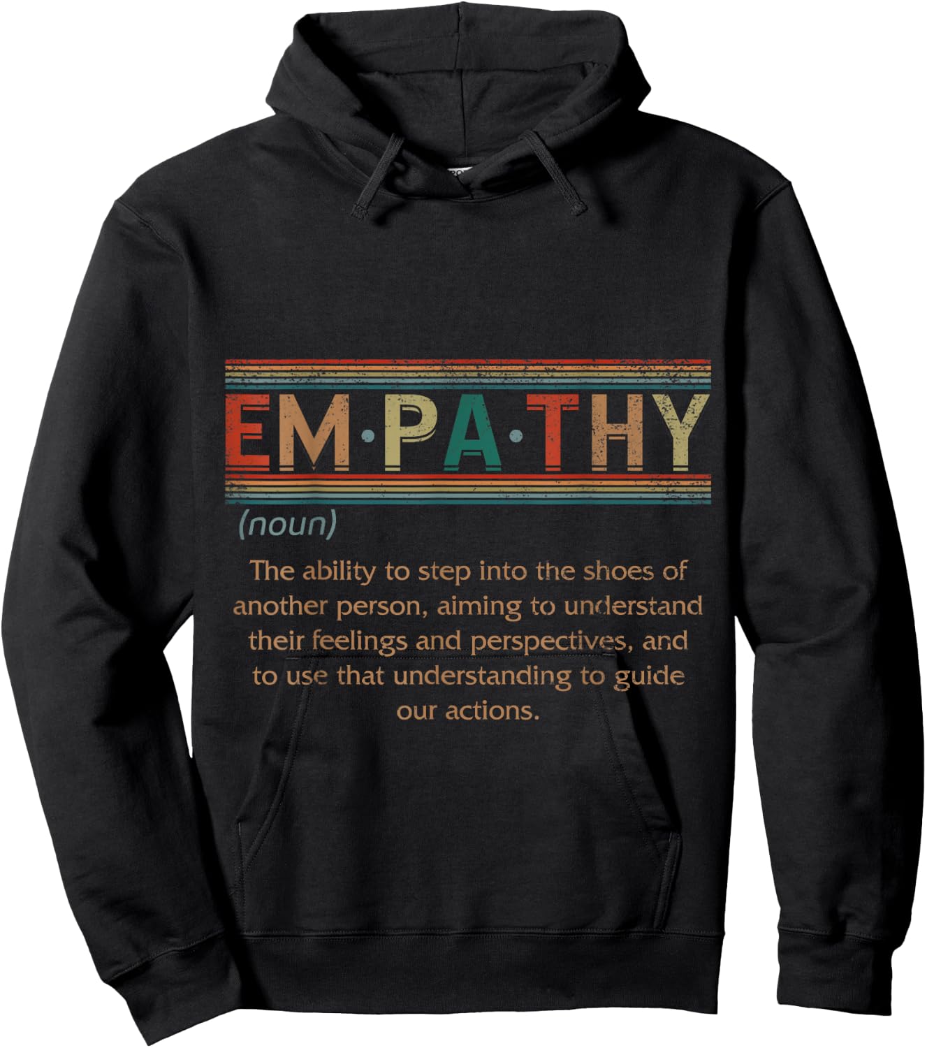 Empathy Definition Inspirational Empathetic Mental Health Hoodie - Hoodie | Black