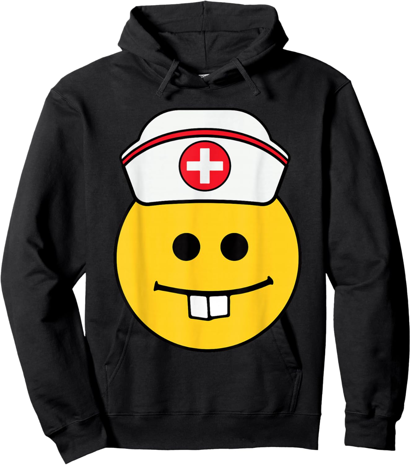Emoticon face Gift Nurses Hoodie - Hoodie | Black