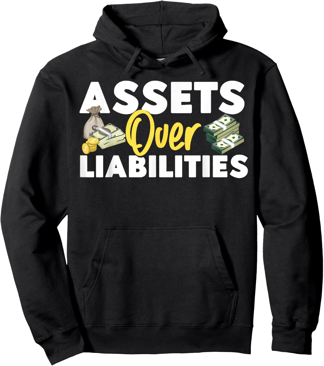 Accountant Bookkeeper Accounting Assets Over Liabilities Hoodie - Hoodie | Black