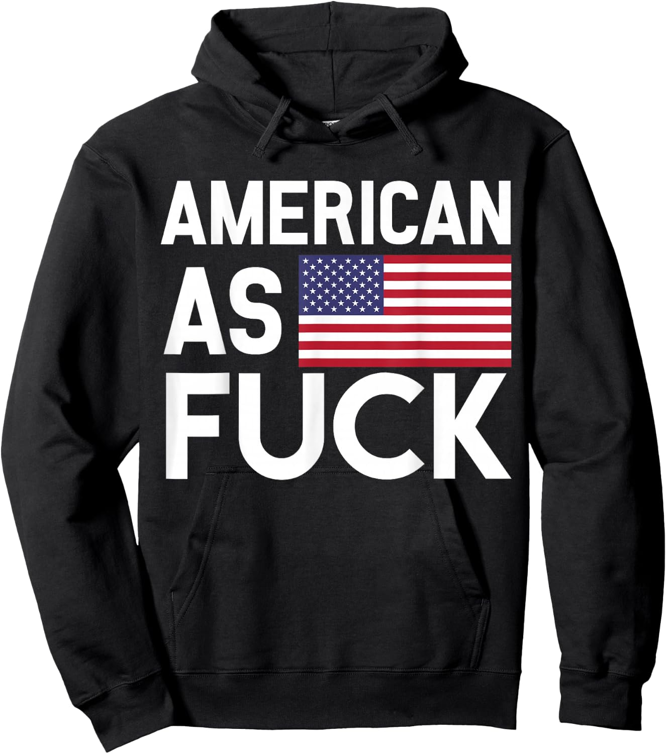 American As Fuck AF Patriot Hoodie - Hoodie | Black