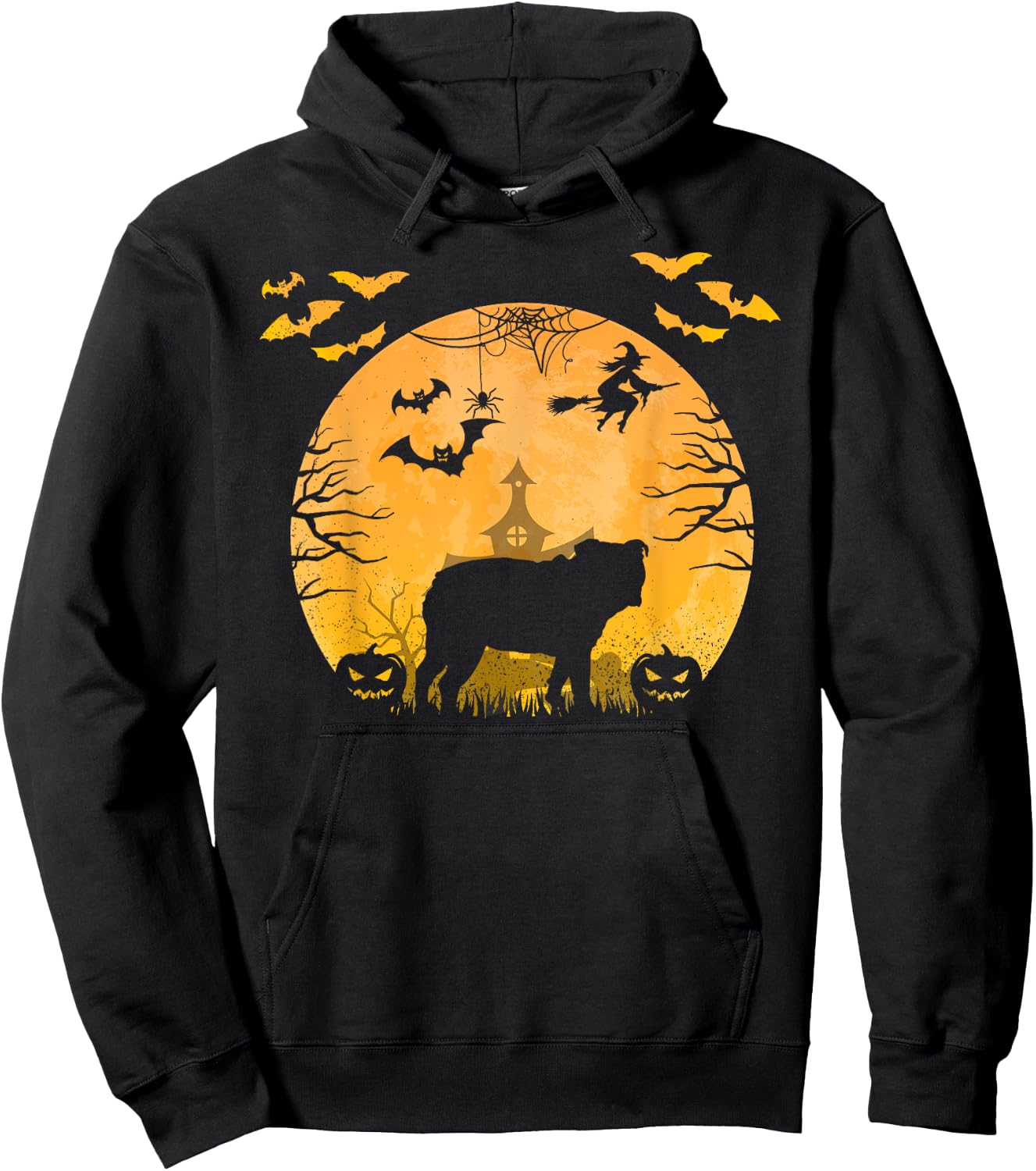 Funny Halloween Dog English bulldog Halloween Hoodie - Hoodie | Black