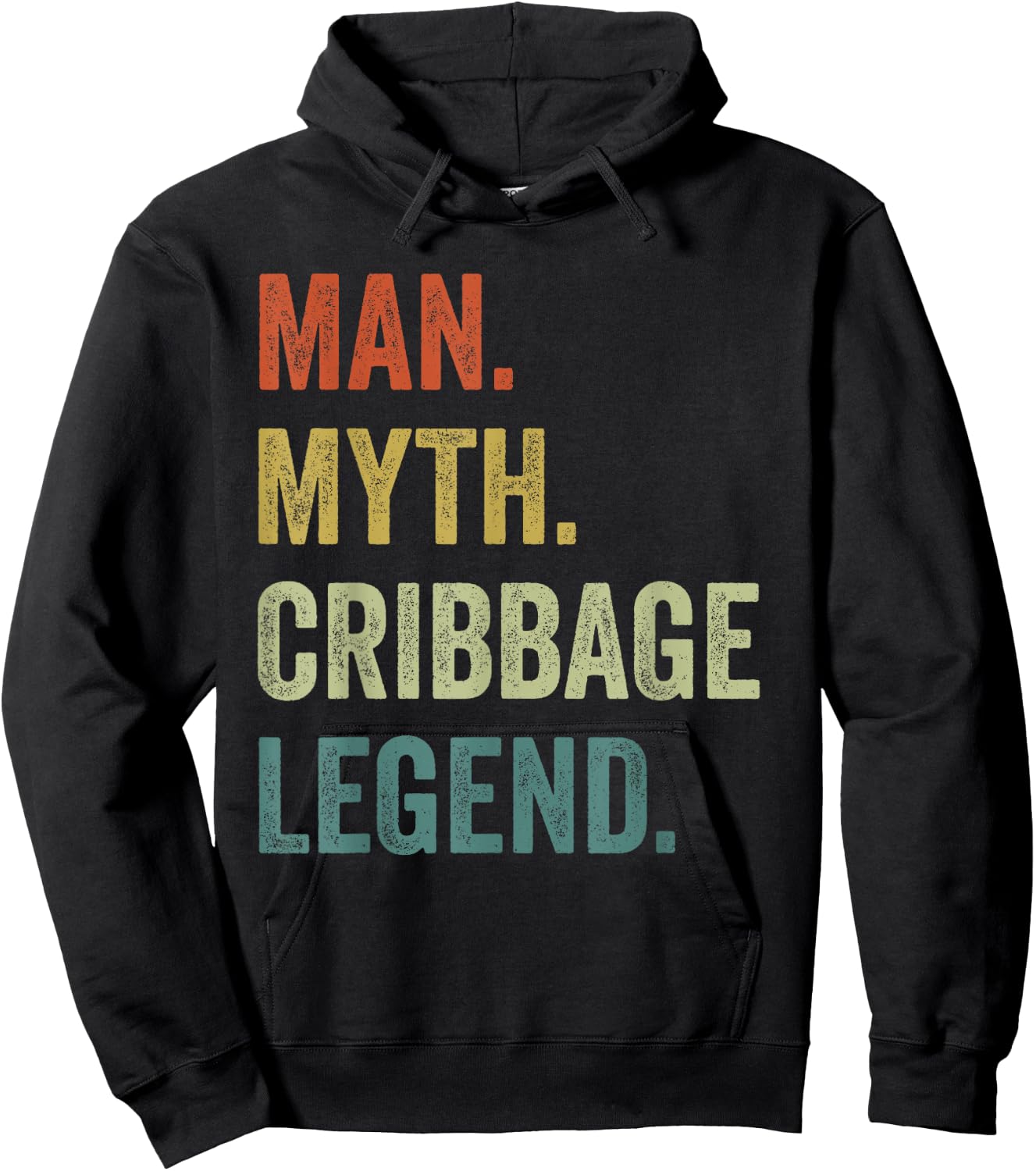 Cards Game Shirt , Man Myth Cribbage Legend Hoodie - Hoodie | Black