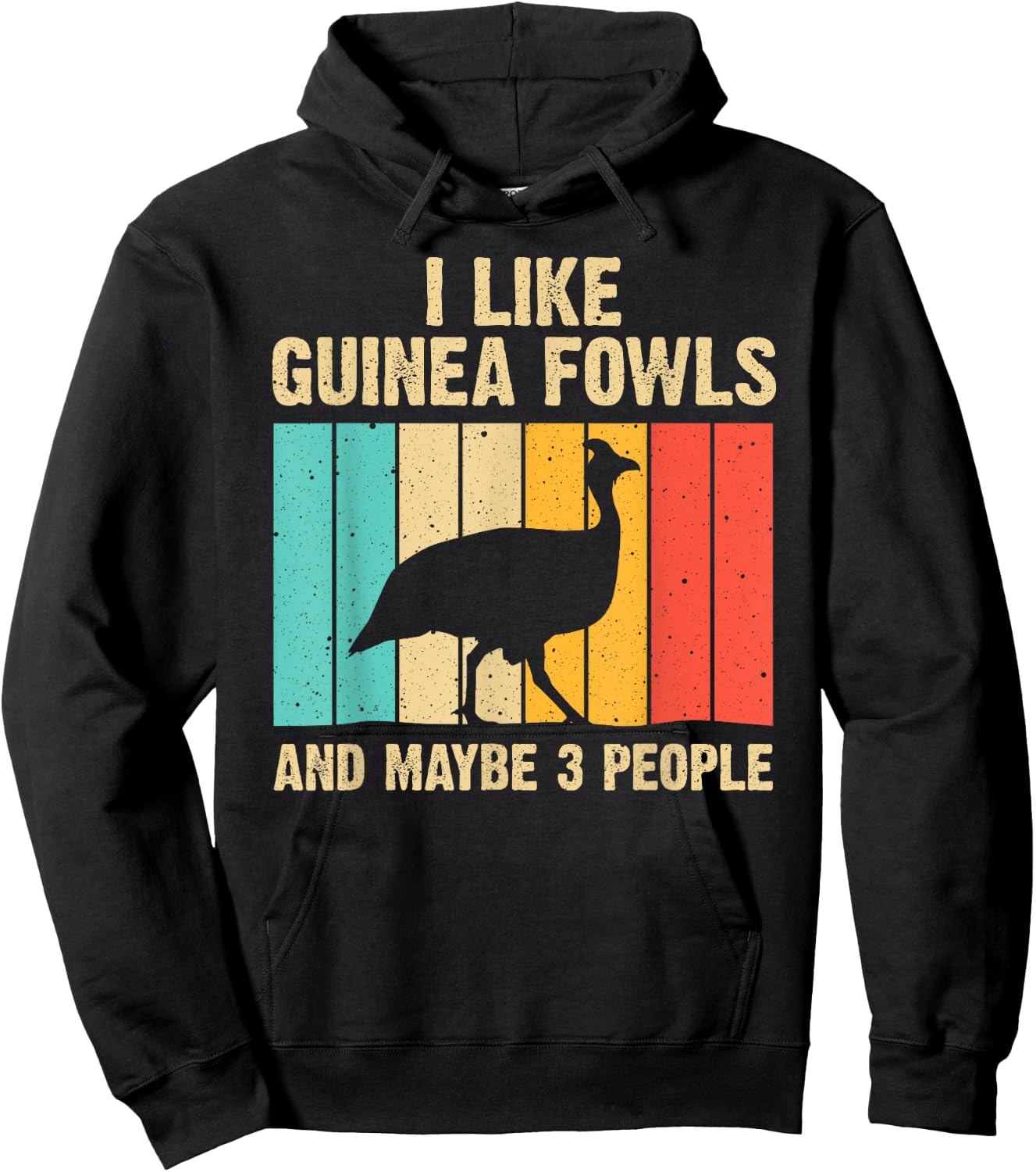 Funny Guinea Fowl Design Women Guinea Hen Bird Lover Hoodie - Hoodie | Black