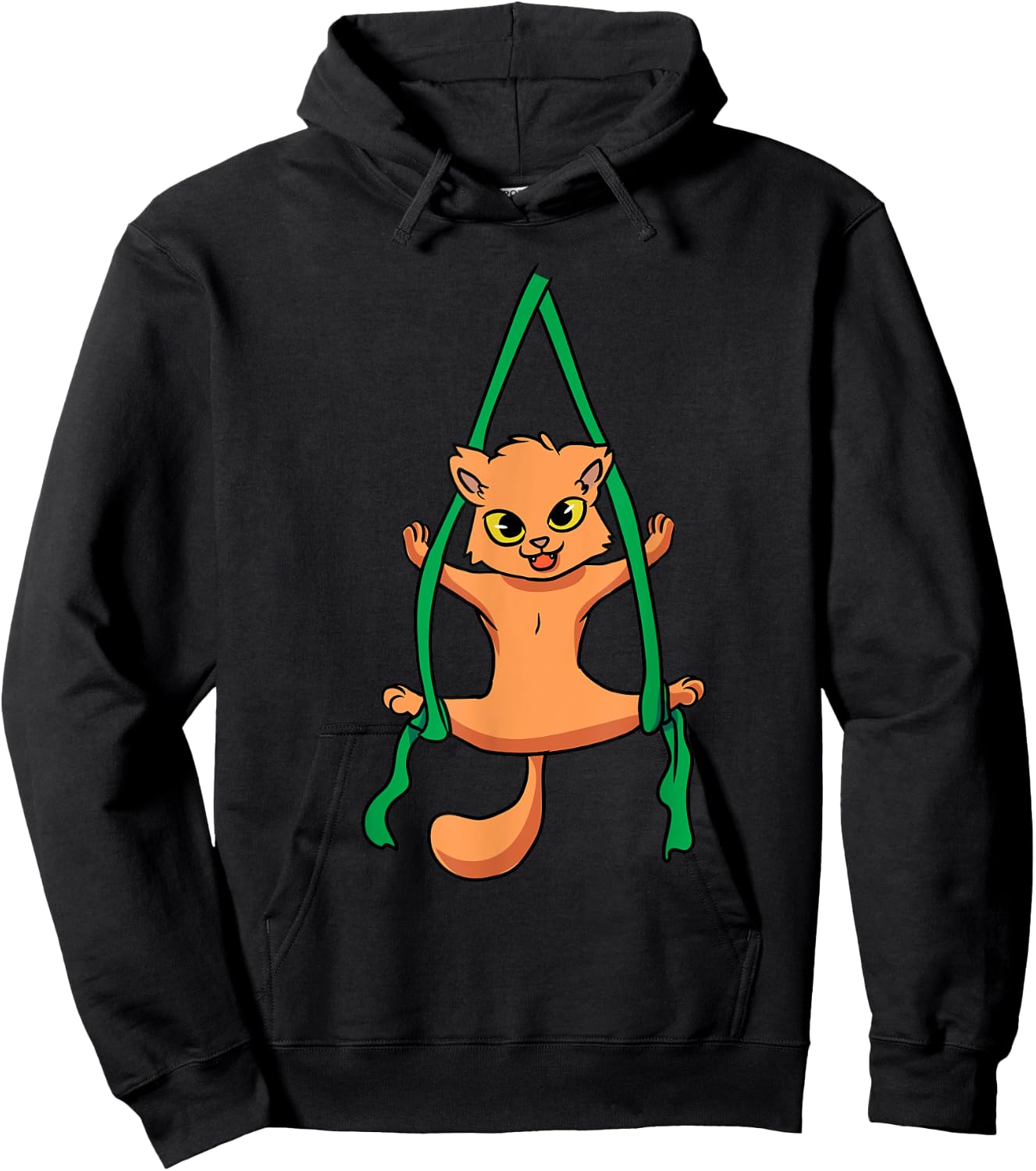 Aerial Silk Dancer Acrobat Funny Cat Aerialist Men Women Girls Kids Hoodie - Hoodie | Black