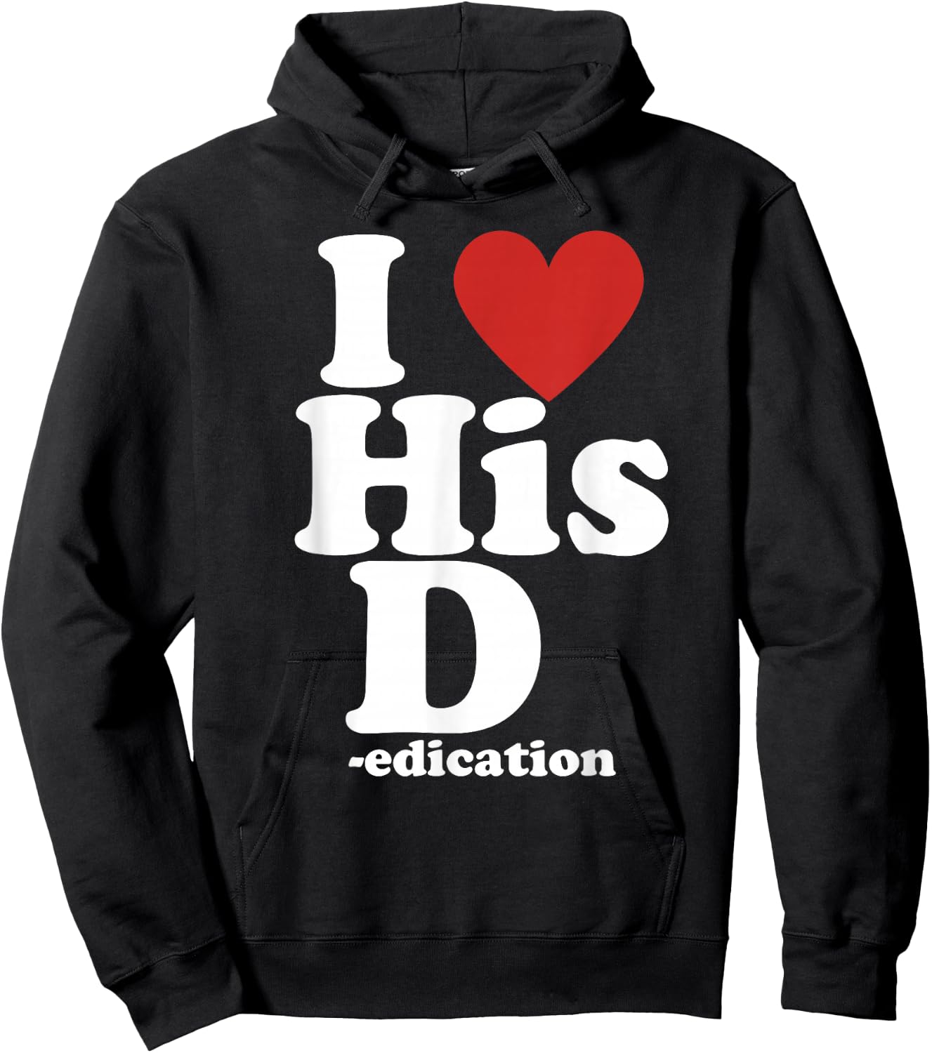 I Love His D- Love Her P- Funny Matching Couple Hoodie - Hoodie | Black