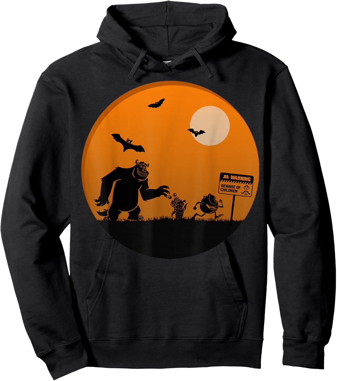 Disney Pixar Monster's Inc. Group Halloween Silhouettes Hoodie - Hoodie | Black