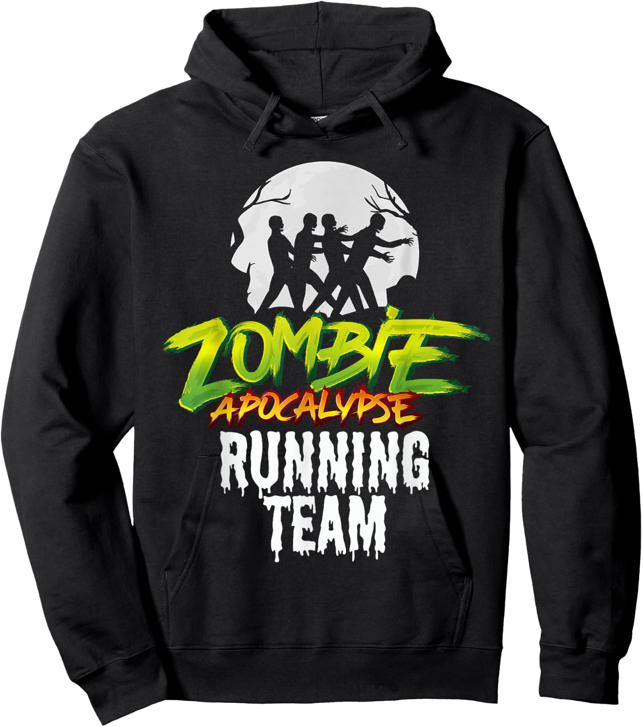 Zombie Apocalypse Running Team - Funny Halloween Runner Hoodie - Hoodie | Black