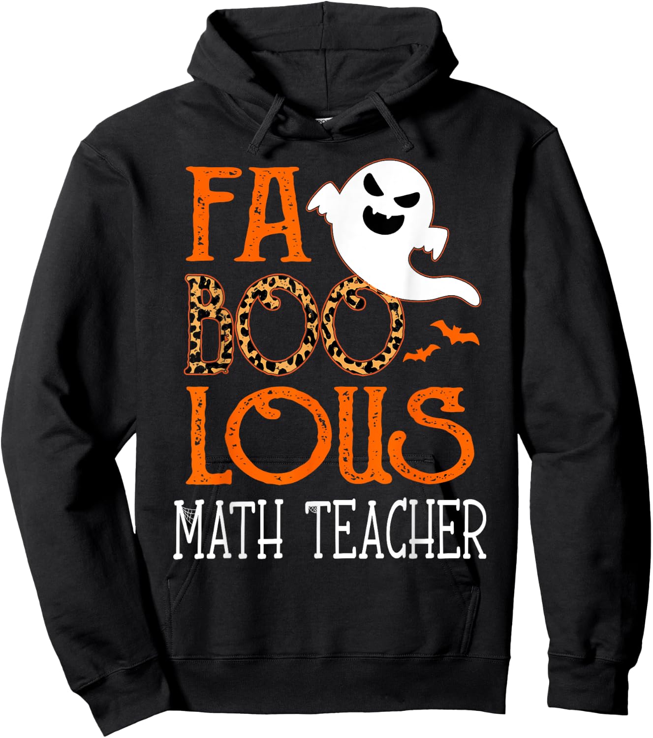 faboolous Math Teacher on Halloween Party Funny Ghost Women Hoodie - Hoodie | Black