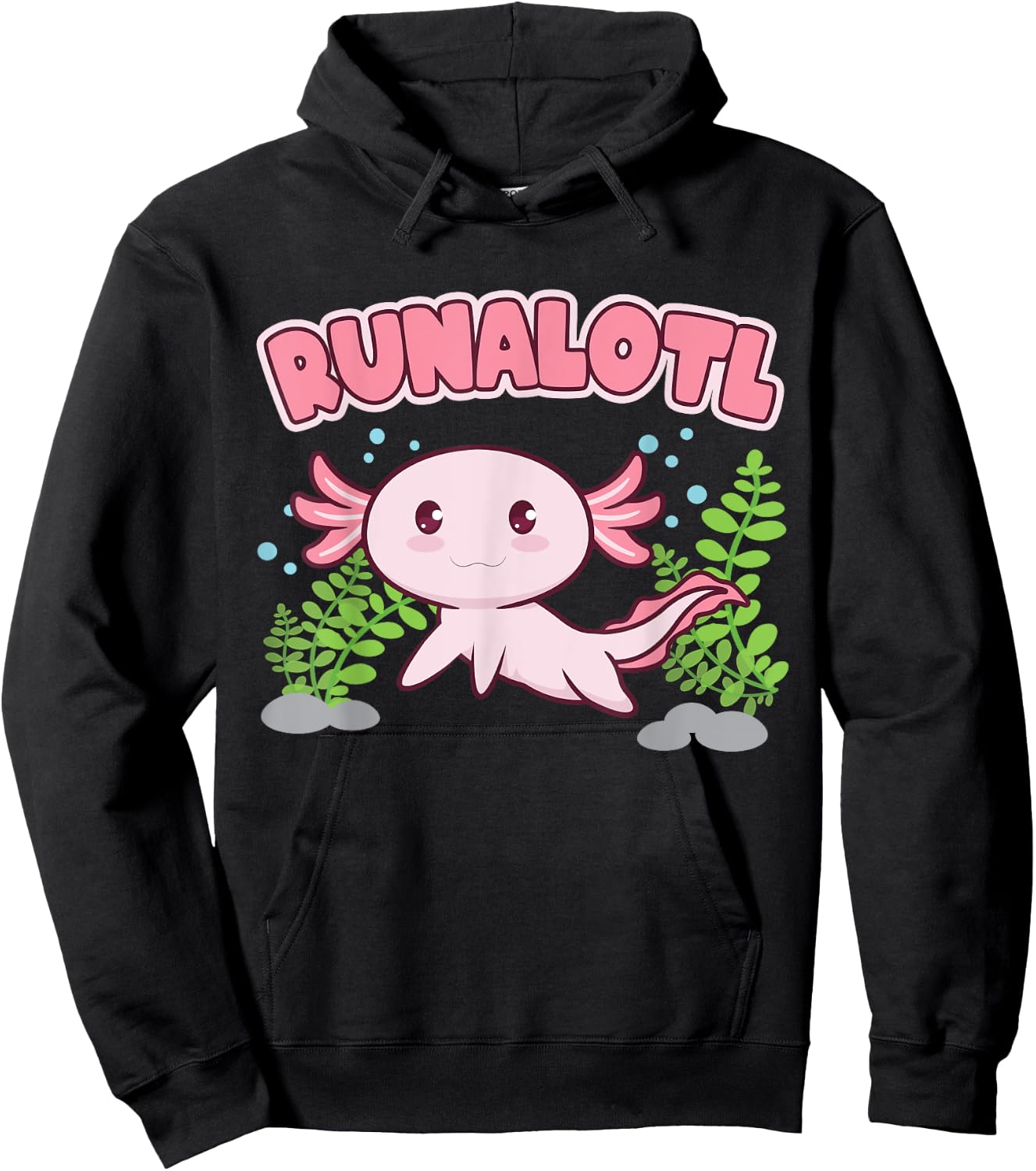 Runalotl Running Axolotl Hoodie - Hoodie | Black