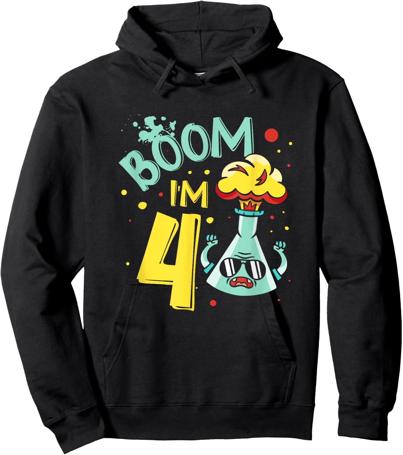 I'm 4 Science Lover Future Scientist Happy Birthday Hoodie - Hoodie | Black