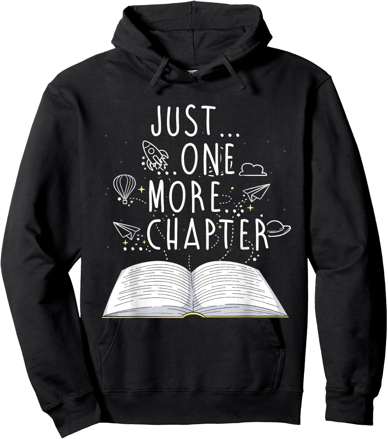 Reader Gifts Just One More Chapter Bookworm Reading Books Hoodie - Hoodie | Black