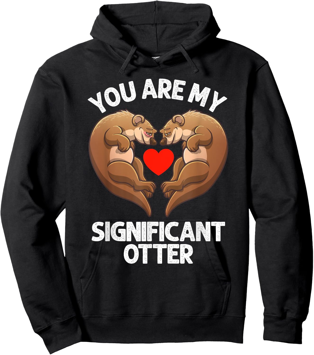Cute Otter Design Women Sea Otter Wildlife Animal Hoodie - Hoodie | Black