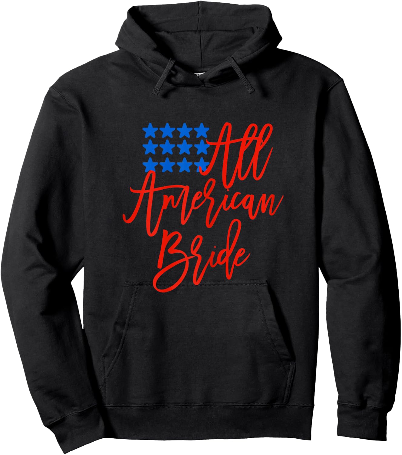 4th of July All American Bride To Be Flag Future Mrs Hoodie - Hoodie | Black