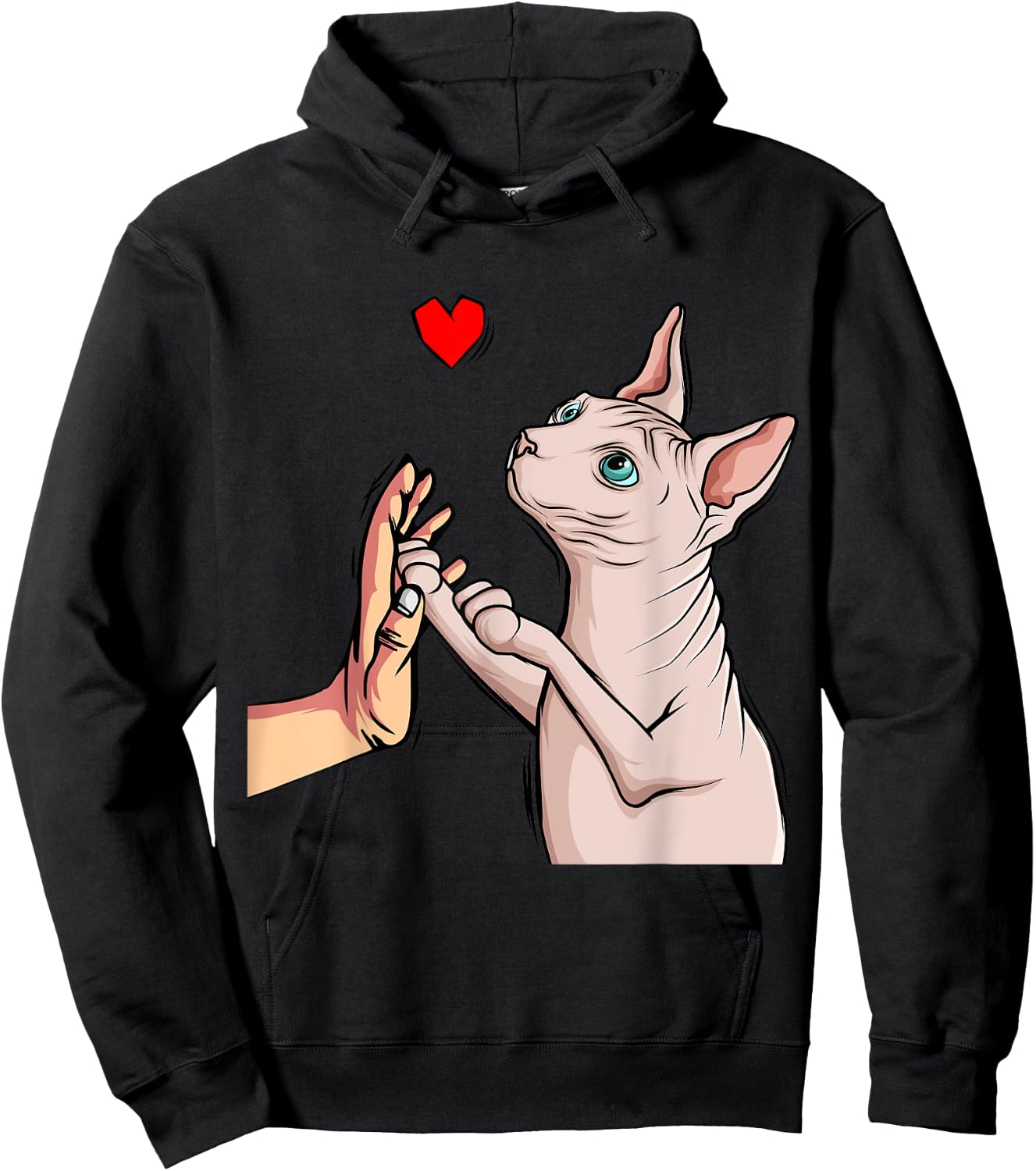 Sphynx Cat Sphinx Hairless Cat Owner Lovers Women Kids Hoodie - Hoodie | Black
