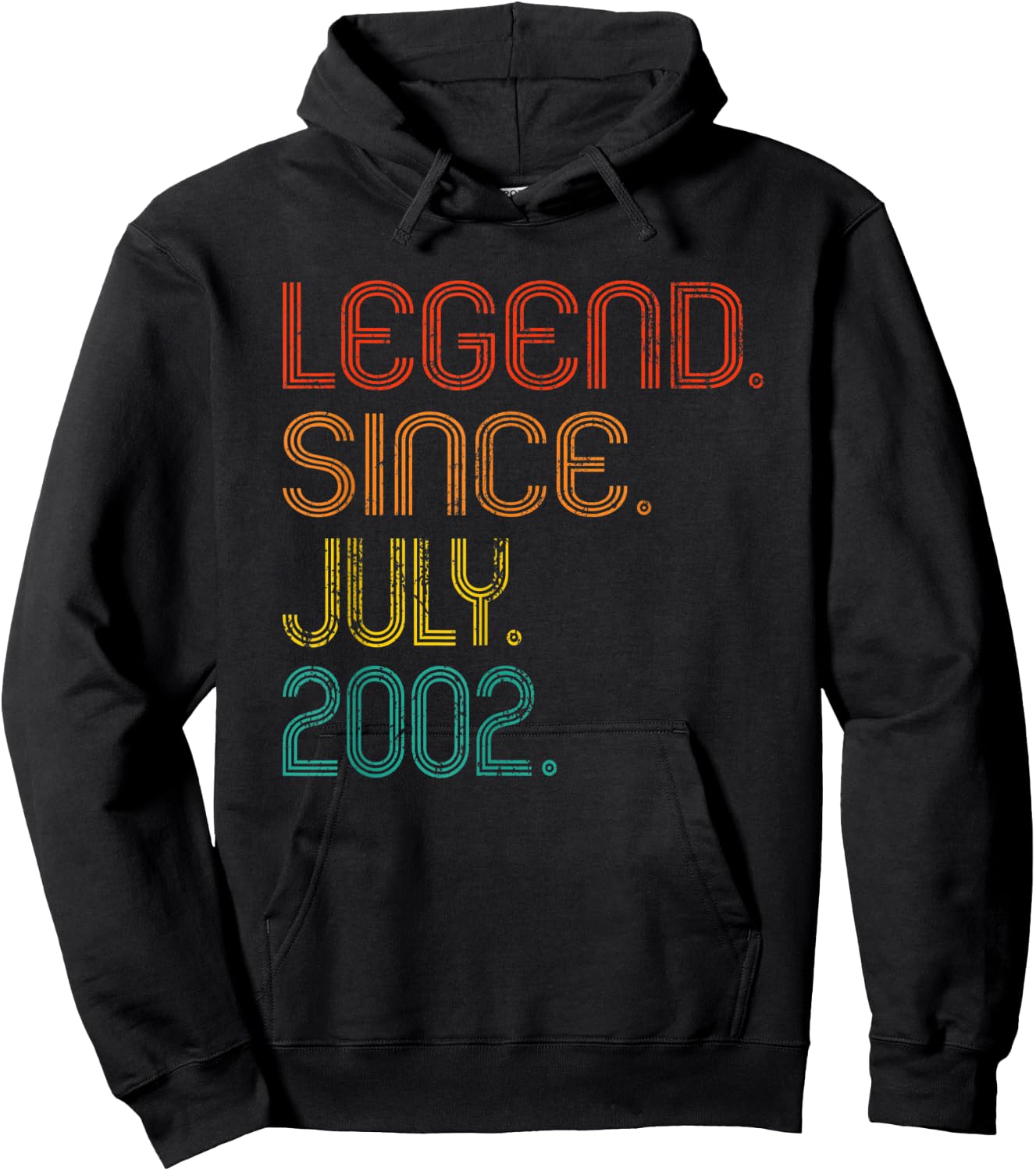 Legend Since July 2002 20th Birthday 20 Years Old Vintage Hoodie - Hoodie | Black