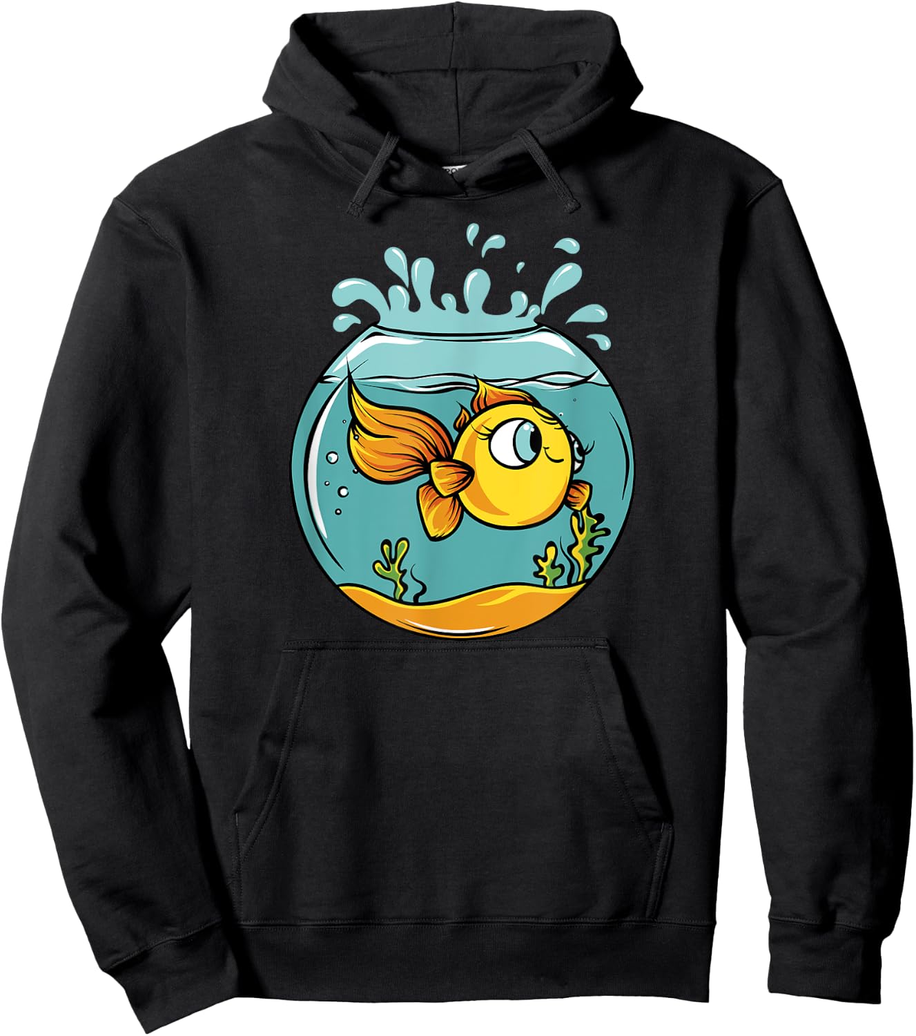 Cute Kawaii Fish Bowl Gifts Hoodie - Hoodie | Black