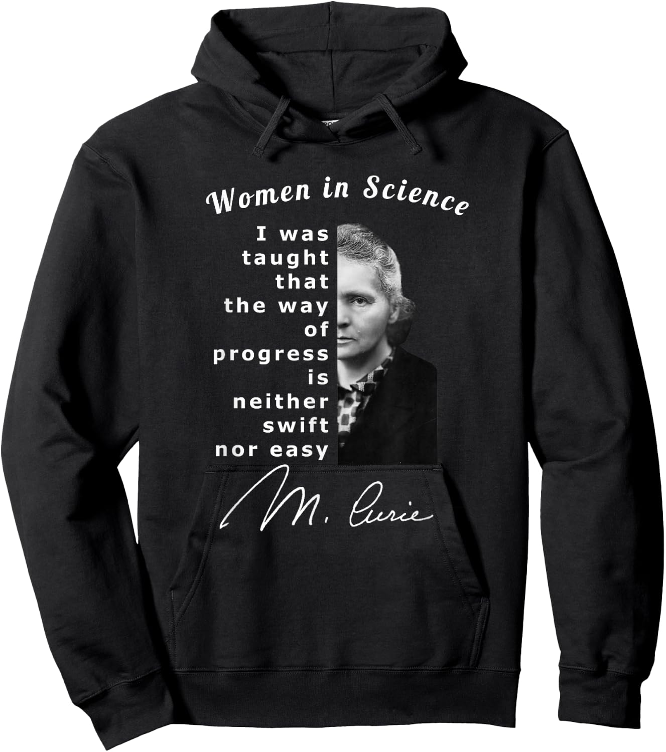 Women in Science Marie Curie Scientist Hoodie - Hoodie | Black