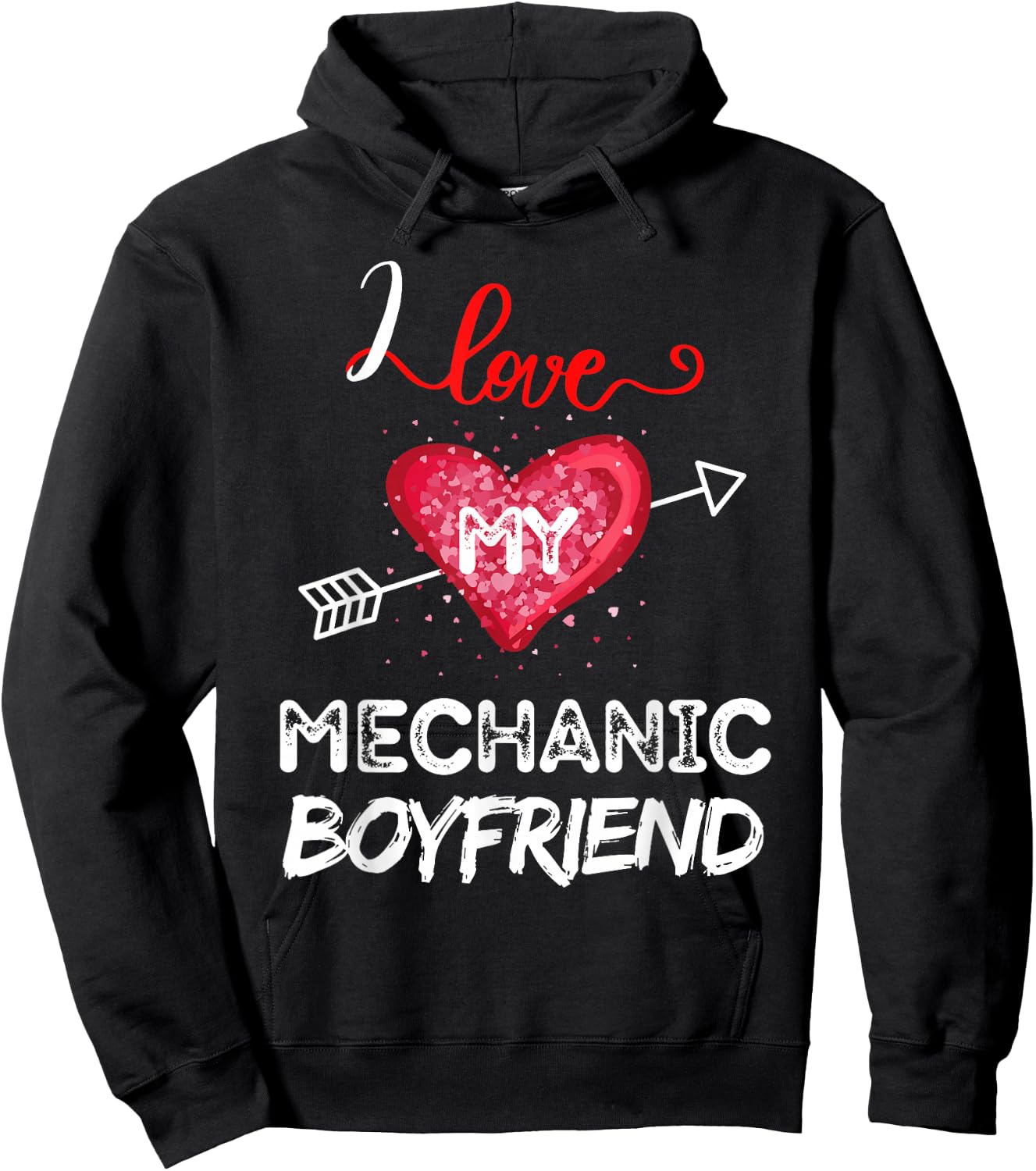 I love My Mechanic Boyfriend Hoodie - Hoodie | Black