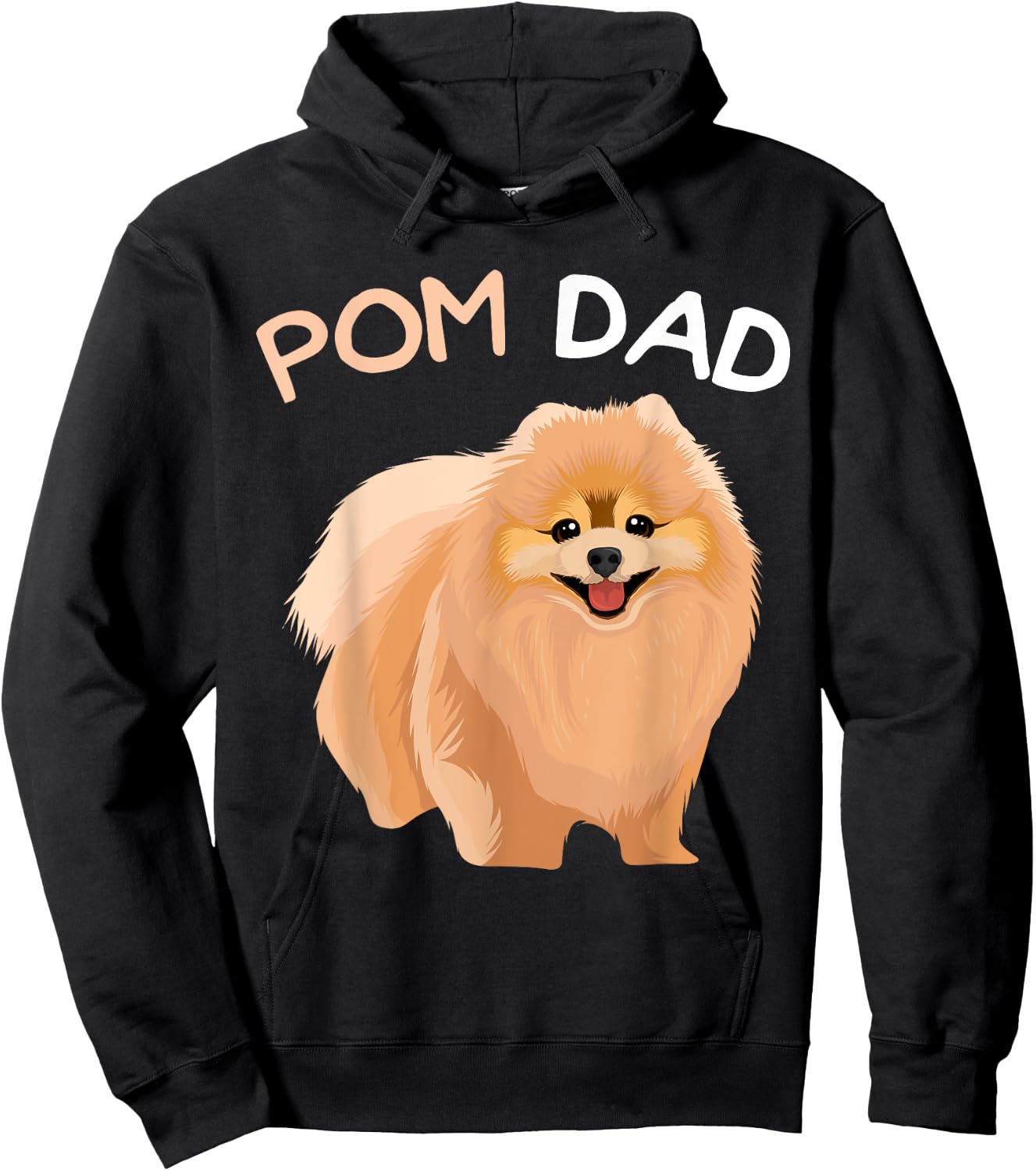 Pomeranian Pom Dad Dog Father Hoodie - Hoodie | Black