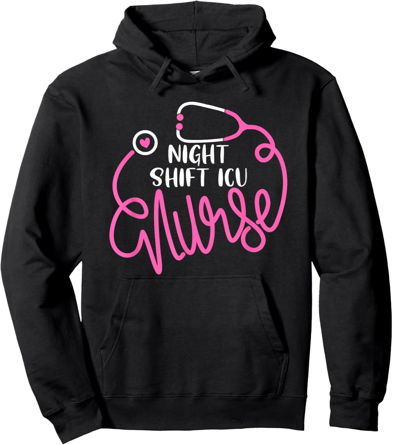 Night Shift ICU Nurse Intensive Care Unit Night Shift Nurse Hoodie - Hoodie | Black