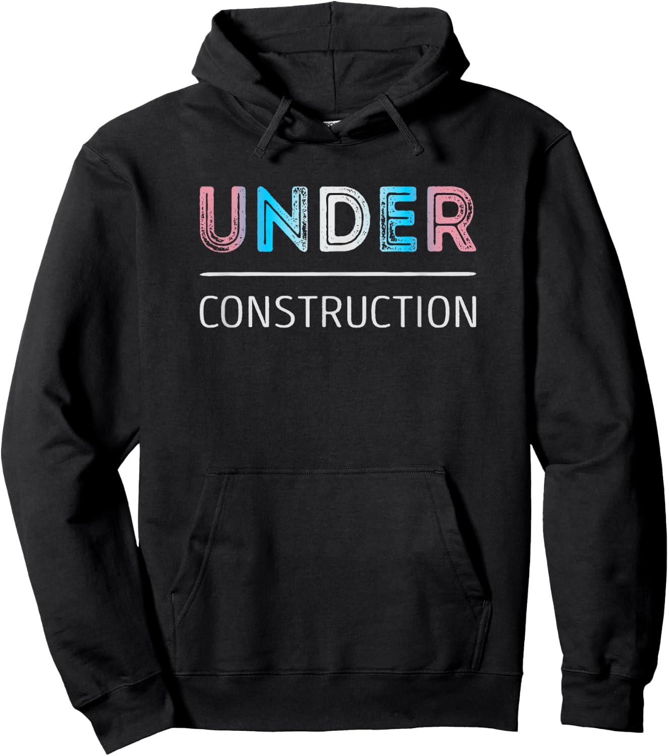 Under Construction Trans Pride Hoodie - Hoodie | Black