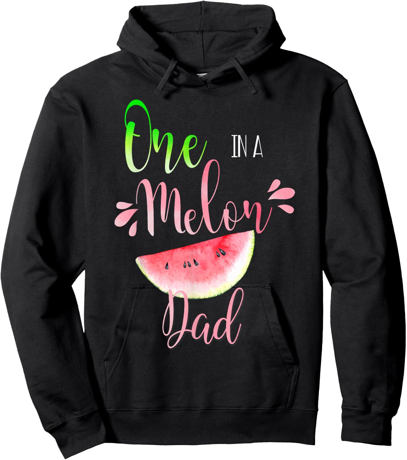 One In A Melon Mom Shirt Birthday Matching Group Hoodie - Hoodie | Black