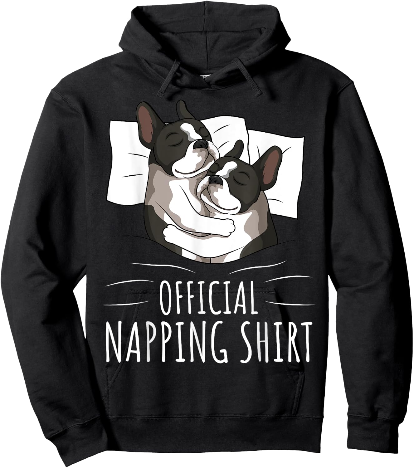 Sleeping Boston Terrier Dog Lover Official Napping Hoodie - Hoodie | Black