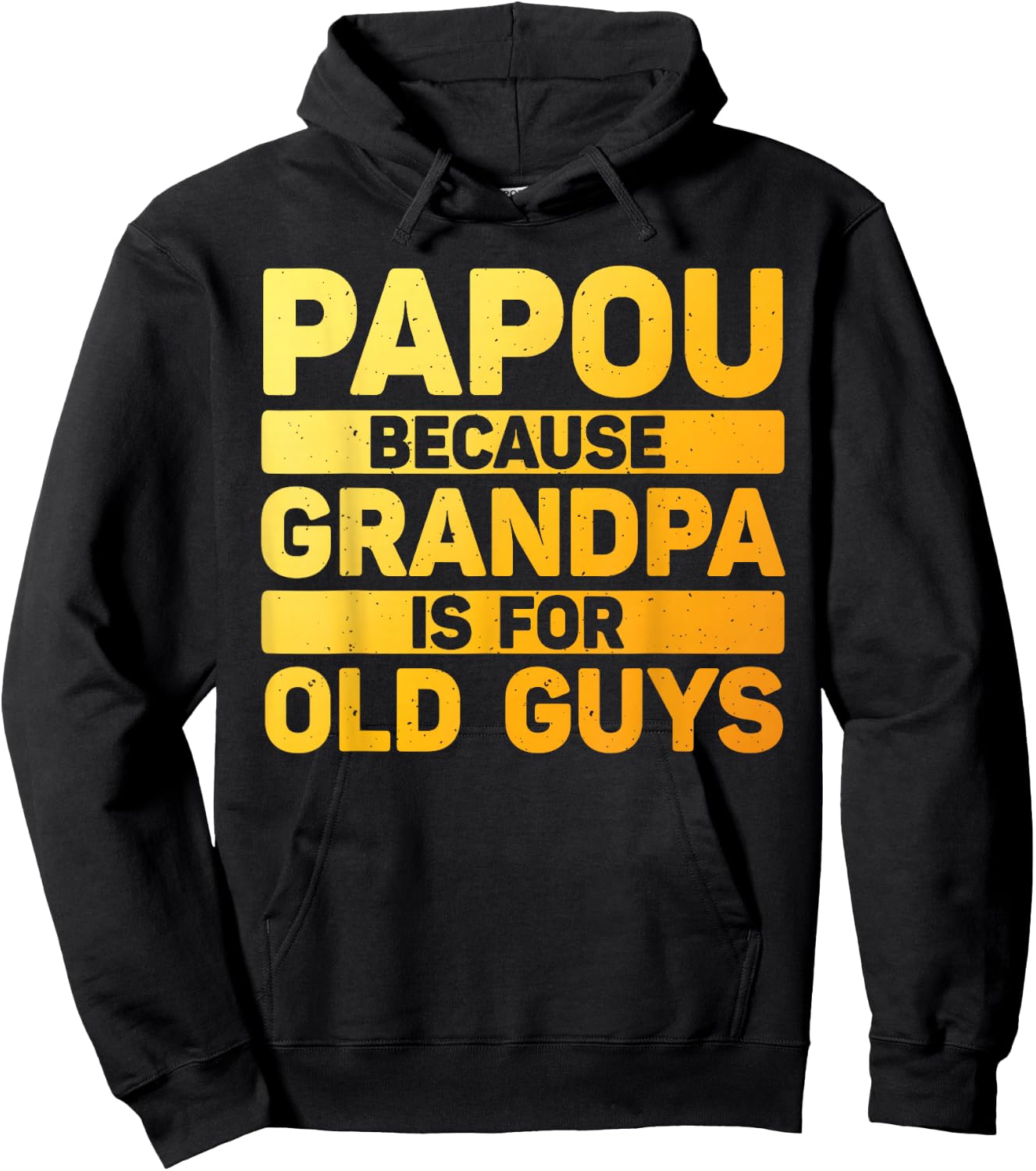 Papou Design For Grandpa From Grandkids Father's Day Papou Hoodie - Hoodie | Black