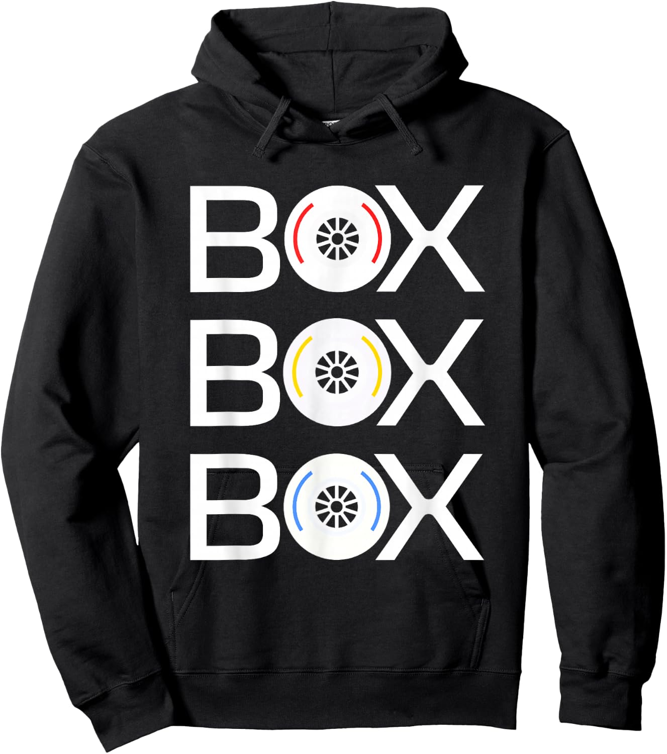 Box Box Box Radio Call Racer to the Pit Crew Tyre Racing Hoodie - Hoodie | Black