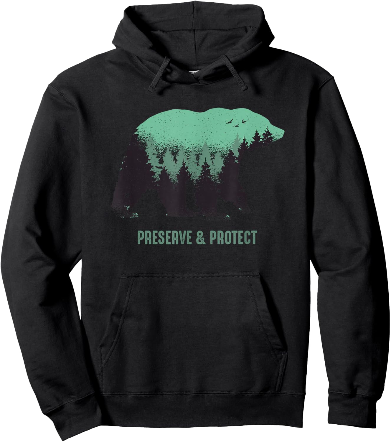 Preserve & Protect Vintage National Park Bear Hoodie - Hoodie | Black