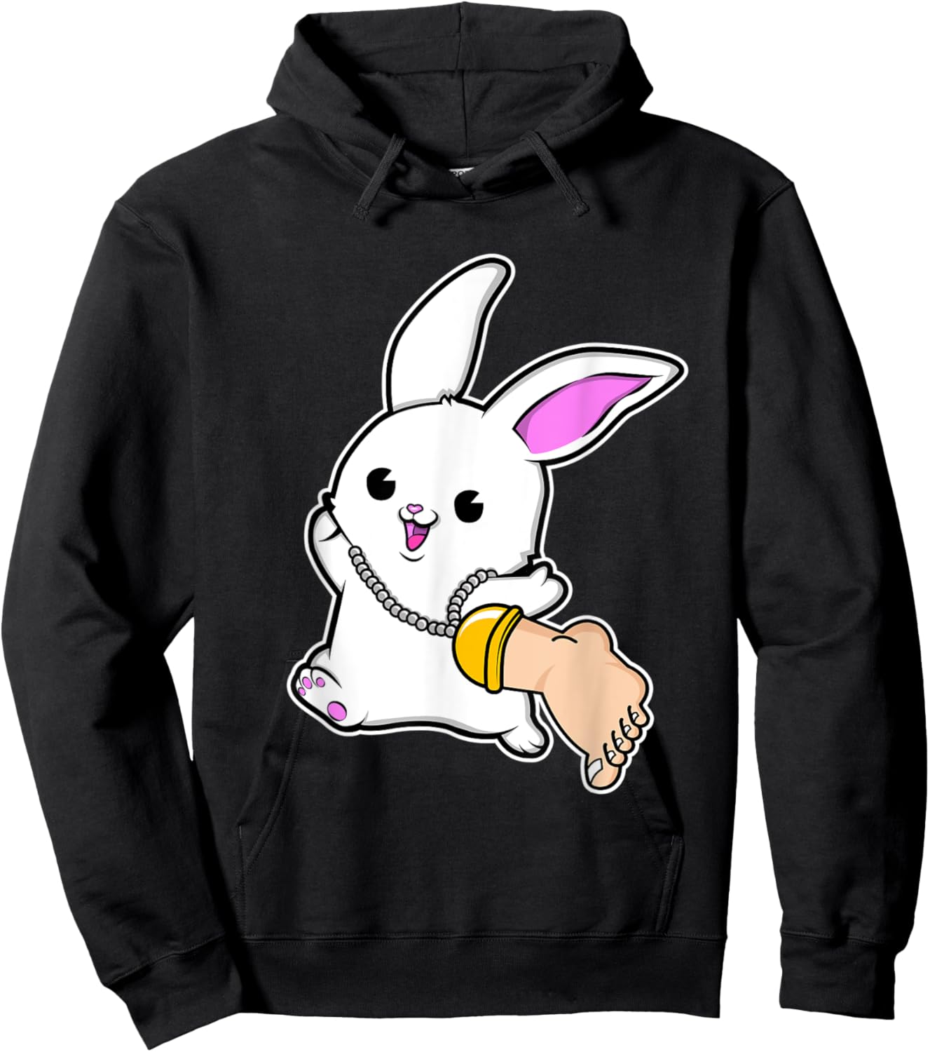 Funny Lucky Rabbits Foot Pun Bunny Lucky Charm Hoodie - Hoodie | Black