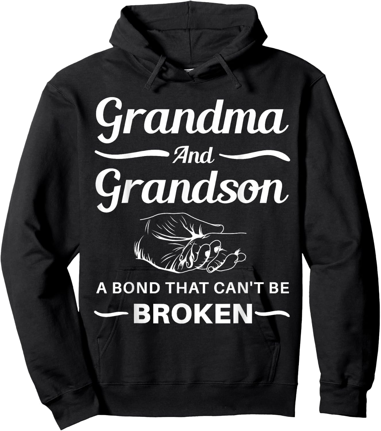 Grandma and Grandson A Bond That Can't Be Broken Hoodie - Hoodie | Black
