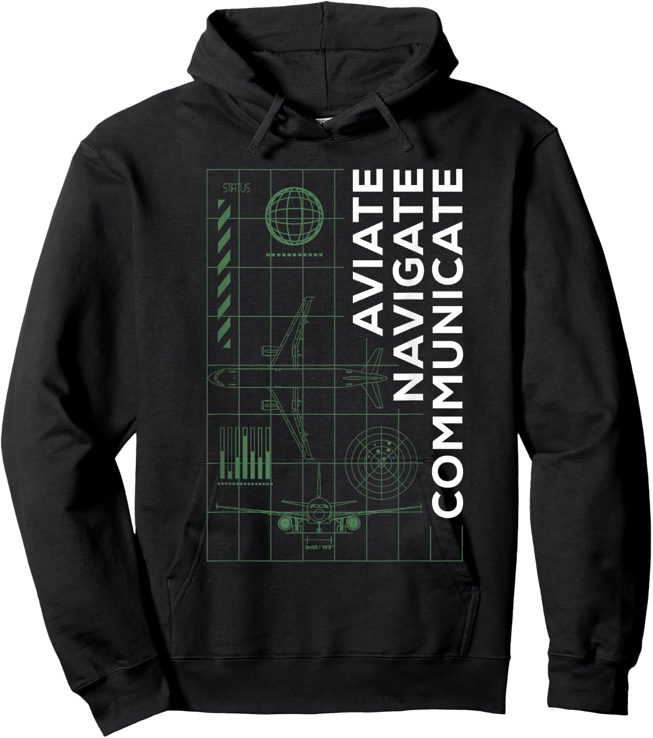 Pilot Aviate Navigate Communicate Aviation Hoodie - Hoodie | Black