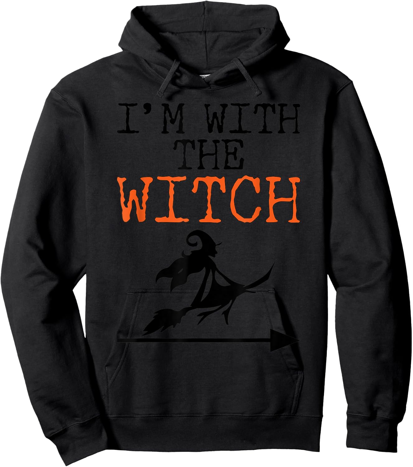 Halloween Shirts I'm With The Witch Funny Halloween Hoodie - Hoodie | Black
