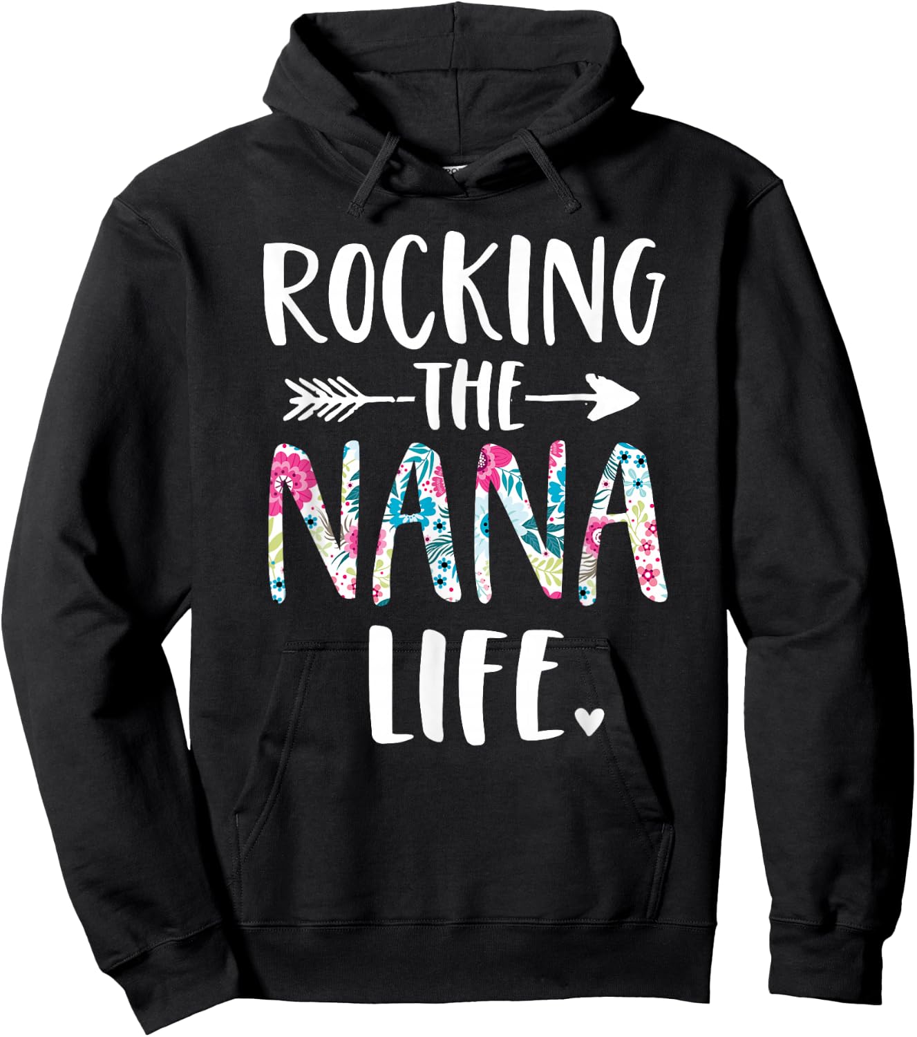 Rocking the Nana Life New Grandma Granny To Be Gigi Mimi Hoodie - Hoodie | Black