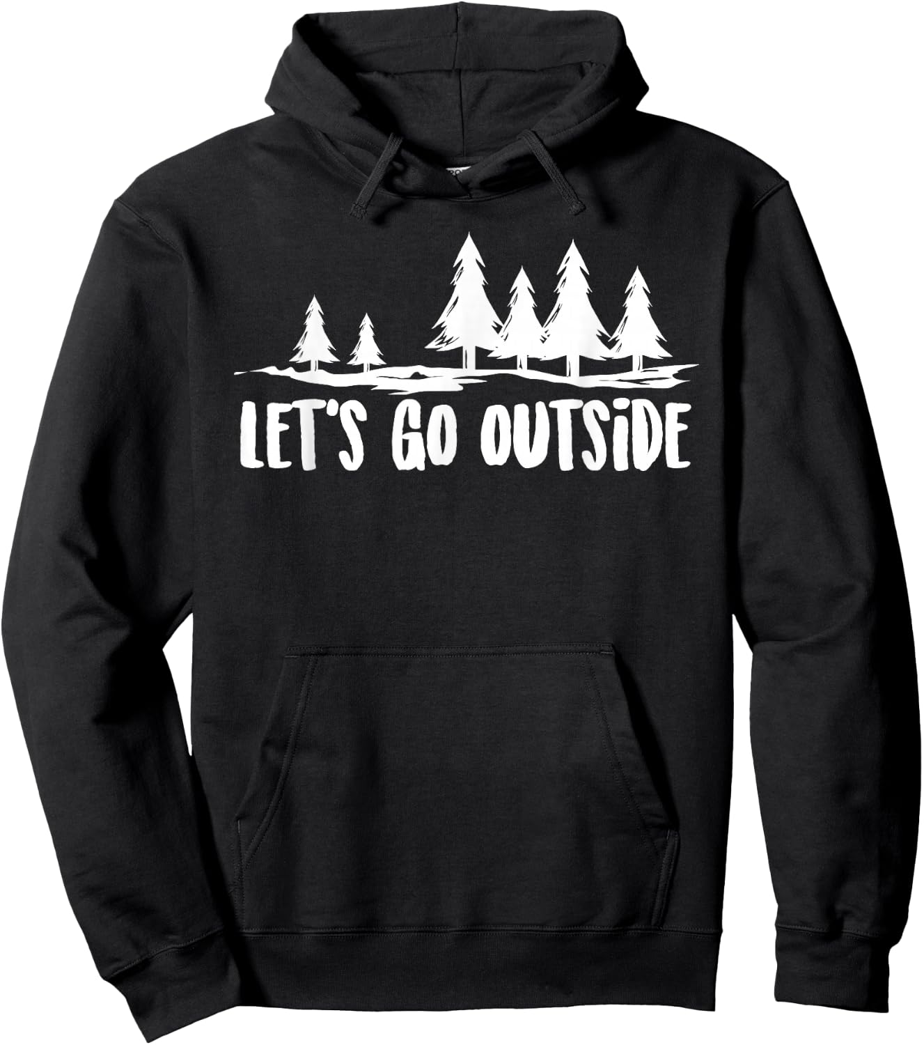 Let's Go Outside Summer Outdoors Hiking Camping Road Trip Women Girls Kids Hoodie - Hoodie | Black