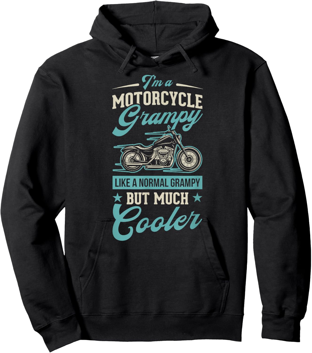 I'm A Motorcycle Grampy Like A Normal Grampy But Much Cooler Hoodie - Hoodie | Black