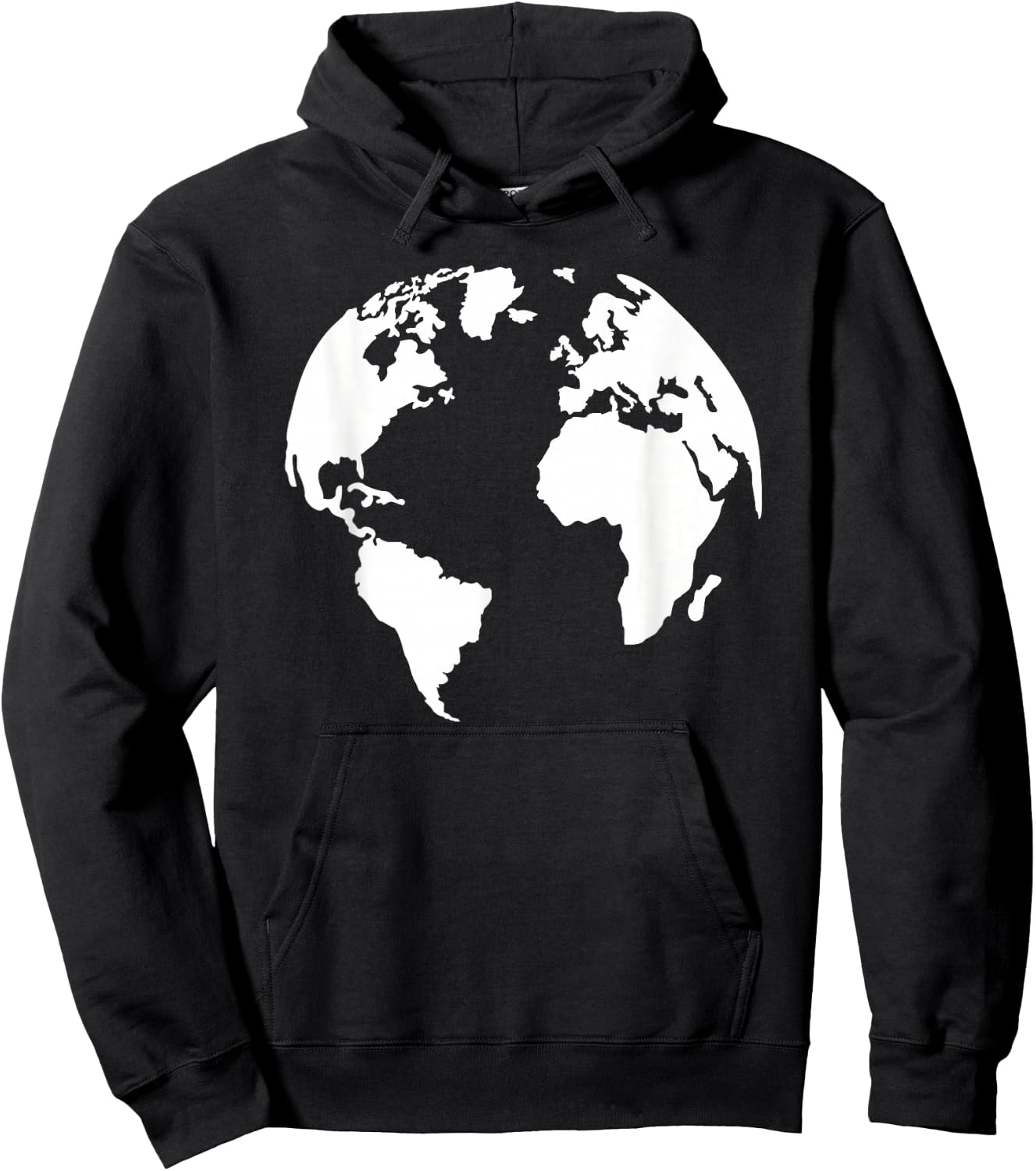 Globe world map Hoodie - Hoodie | Black