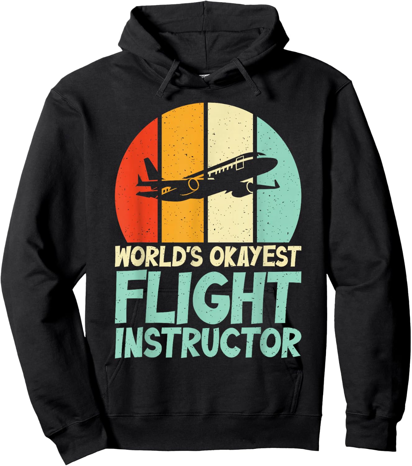 Worlds okayest Flight Instructor Hoodie - Hoodie | Black