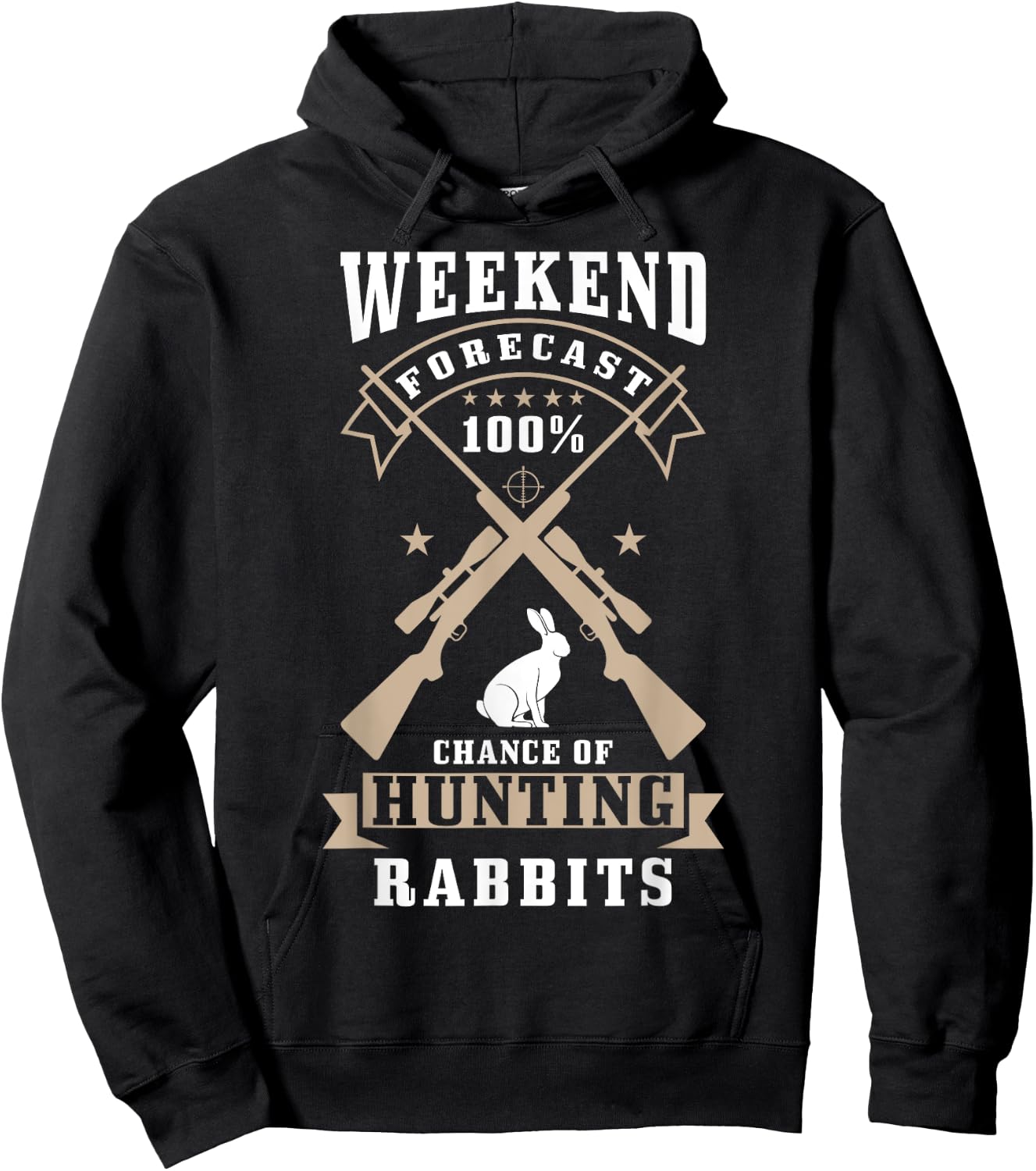 Rabbit Hunter Design with Saying for Rabbit Hunting Hoodie - Hoodie | Black