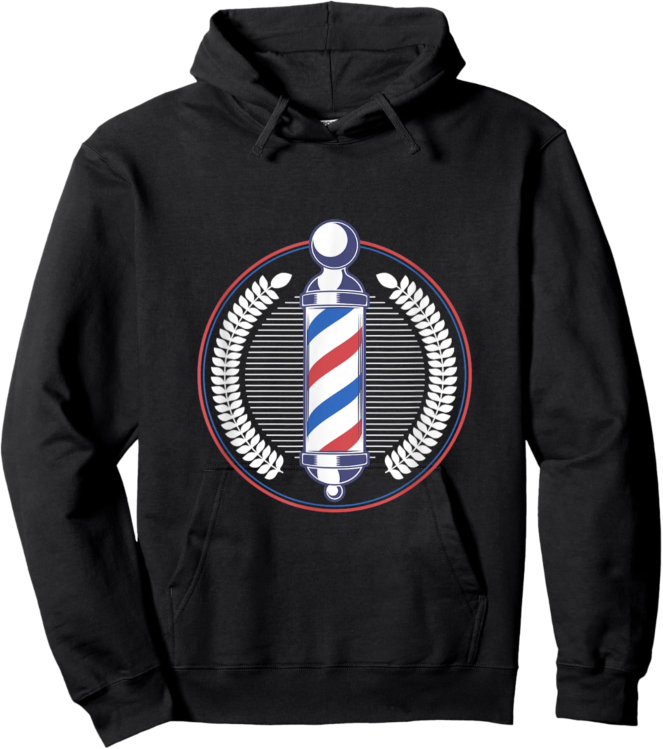 Barber Pole Barber Shop Hoodie - Hoodie | Black