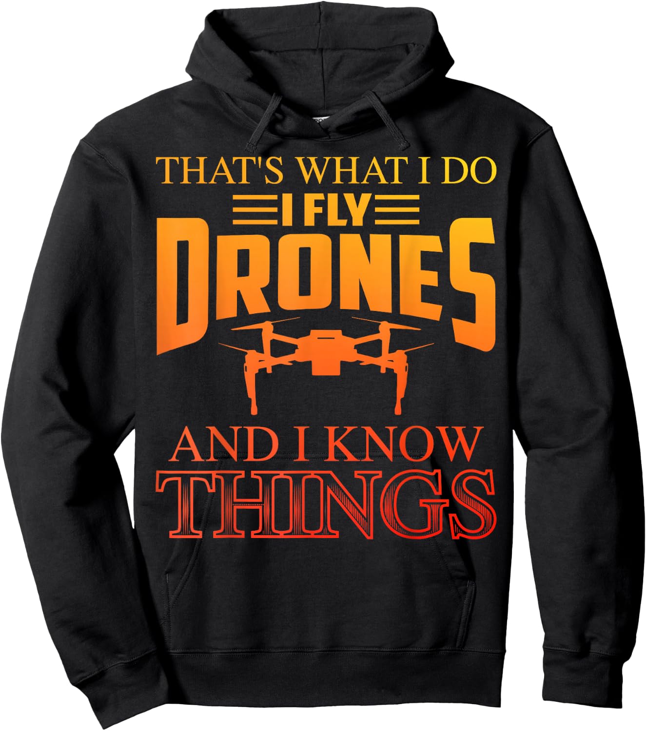Funny Drone Art Women Boys Drone Racing Drone Pilot Hoodie - Hoodie | Black