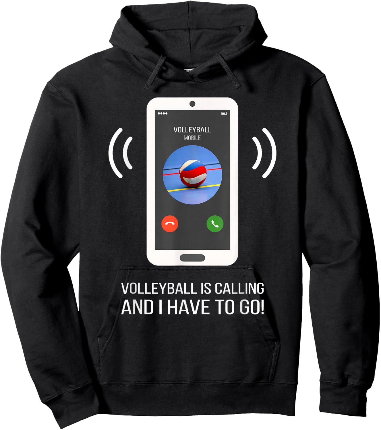 Funny Volleyball Is Calling Hoodie - Hoodie | Black