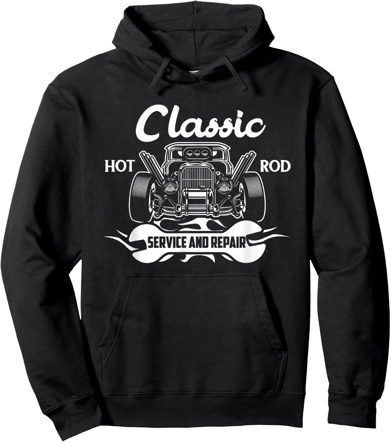 Classic Hot Rod American Old Cars Automobile Hotrod Garage Hoodie - Hoodie | Black
